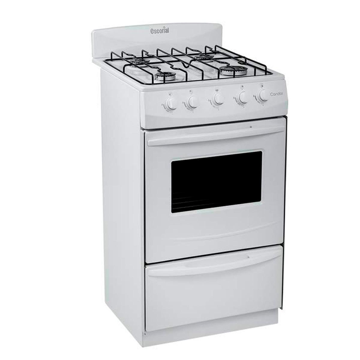 Cocina Escorial Candor Gas Envasado Con Puerta Con Visor Color Blanco